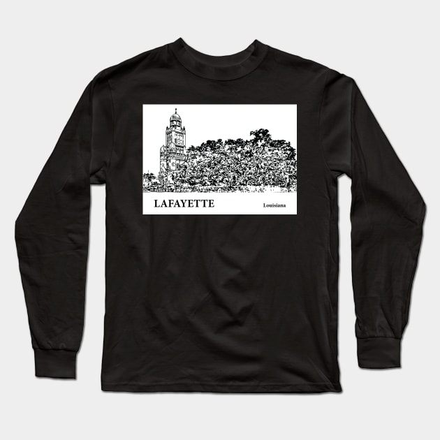 Lafayette Louisiana Long Sleeve T-Shirt by Lakeric